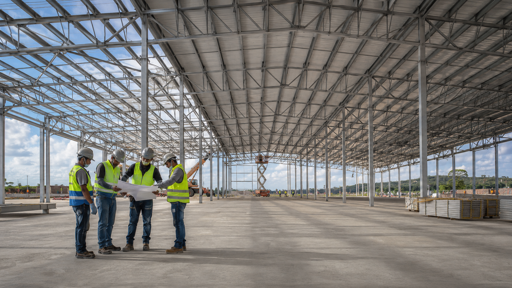 Construção de galpões e infraestrutura — execução 3